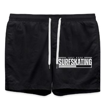 Just Keep Surfskating - Badeshorts - Schwarz - Vorne - AI Model Male 185 light (185cm)
