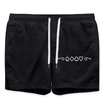 Symbole du poker - Short de bain - noir - Devant - AI Model Male 185 light (185cm)
