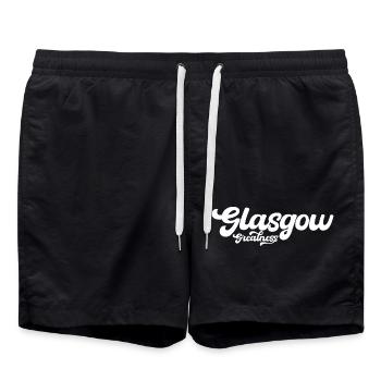 Glasgow Greatness, UK - Swim Trunks - black - Front - AI Model Male 185 light (185cm)