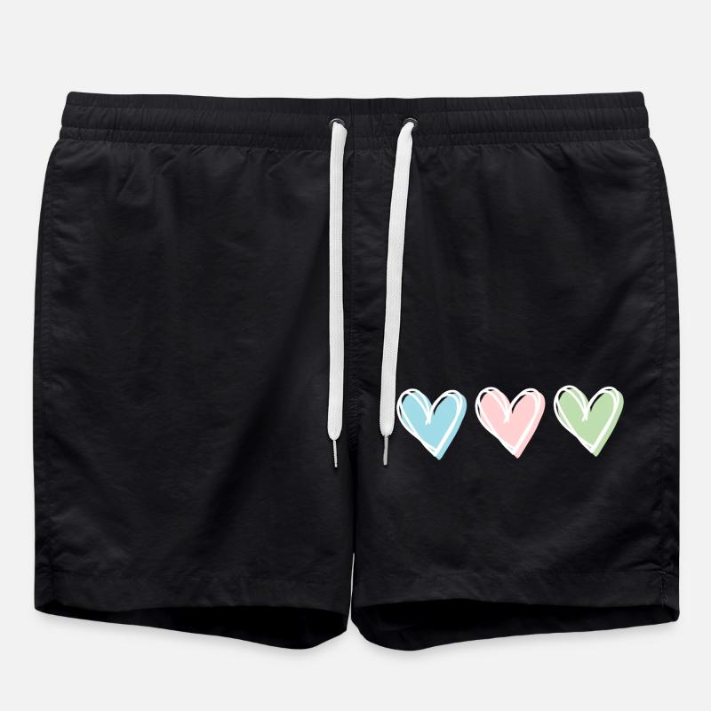 Coeur Pastel - Short de bain - noir