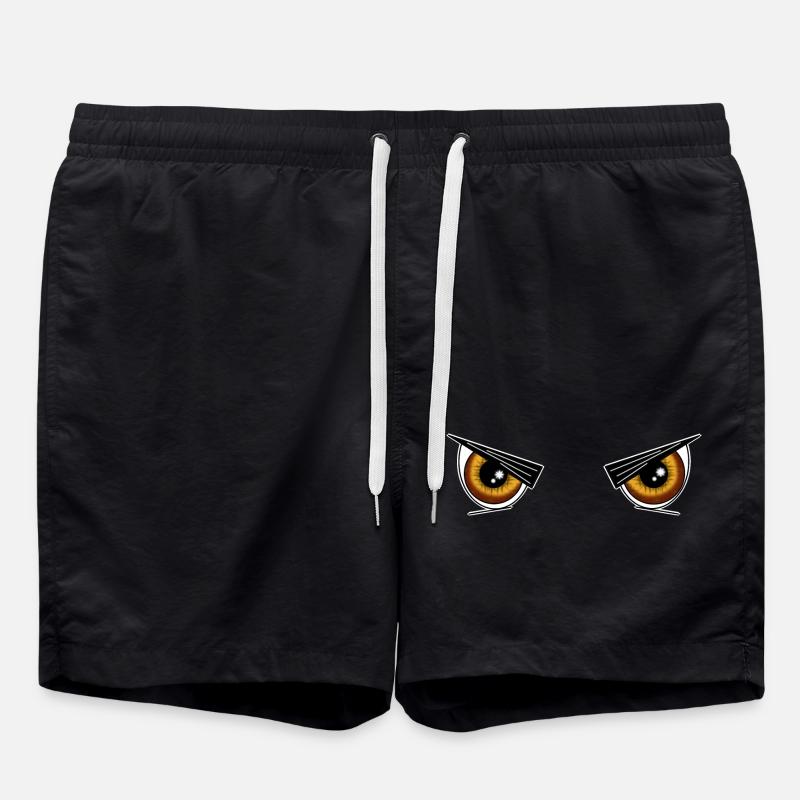 Halloween Eyes - Swim Trunks - black