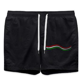 Rouge Blanc Vert - Short de bain - noir - Devant - AI Model Male 185 light (185cm)