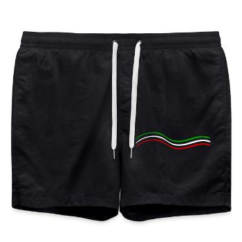 Vert Blanc Rouge - Short de bain - noir - Devant - AI Model Male 185 light (185cm)