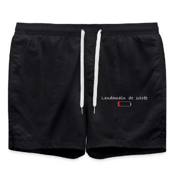lendemain de soirée blanc - Short de bain - noir - Devant - AI Model Male 185 light (185cm)