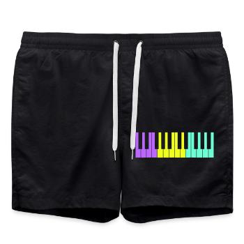 Piano Piano Playing Classical Music Instrument - Swim Trunks - black - Front - AI Model Male 185 light (185cm)