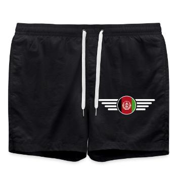 J’aime l’Afghanistan, T-shirt design de style élégance - Short de bain - noir - Devant - AI Model Male 185 light (185cm)