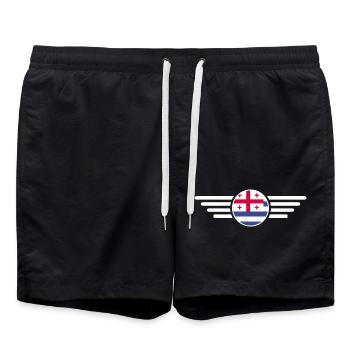 J’aime l’Adjara, T-shirt design de style élégance - Short de bain - noir - Devant - AI Model Male 185 light (185cm)