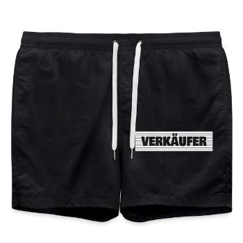 Salesman - Swim Trunks - black - Front - AI Model Male 185 light (185cm)