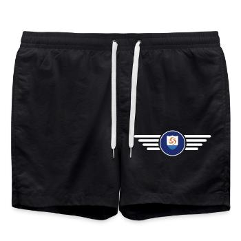 Ich liebe Anguilla, Eleganz Stil Design T-Shirt - Badeshorts - Schwarz - Vorne - AI Model Male 185 light (185cm)