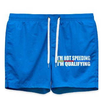 I'm not speeding I'm qualifying - Badeshorts - Cobalt blue - Vorne