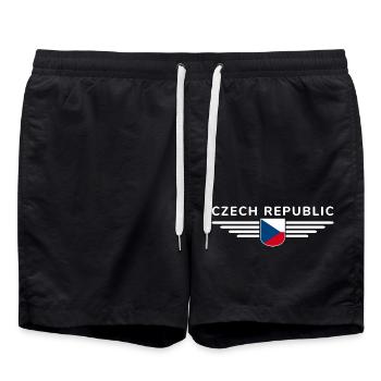Ich liebe Tschechien T-Shirt Outfit Design - Badeshorts - Schwarz - Vorne - AI Model Male 185 light (185cm)