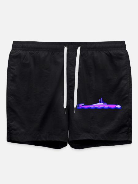 Surfaced Submarine Water Surface Dive - Swim Trunks - black