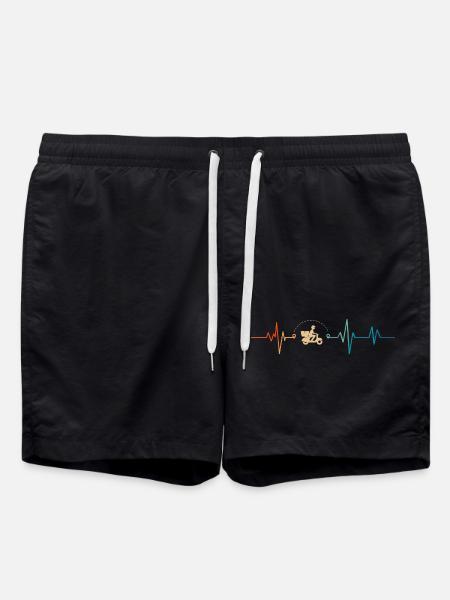 Heartbeat Retro Delivery Man - Swim Trunks - black
