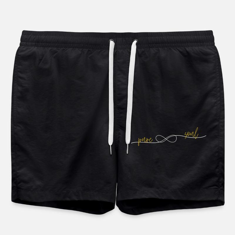 The Puresoul Lying Eight White/Gold - Swim Trunks - black