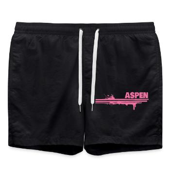 Éclaboussure de couleur Tremble - Short de bain - noir - Devant - AI Model Male 185 light (185cm)