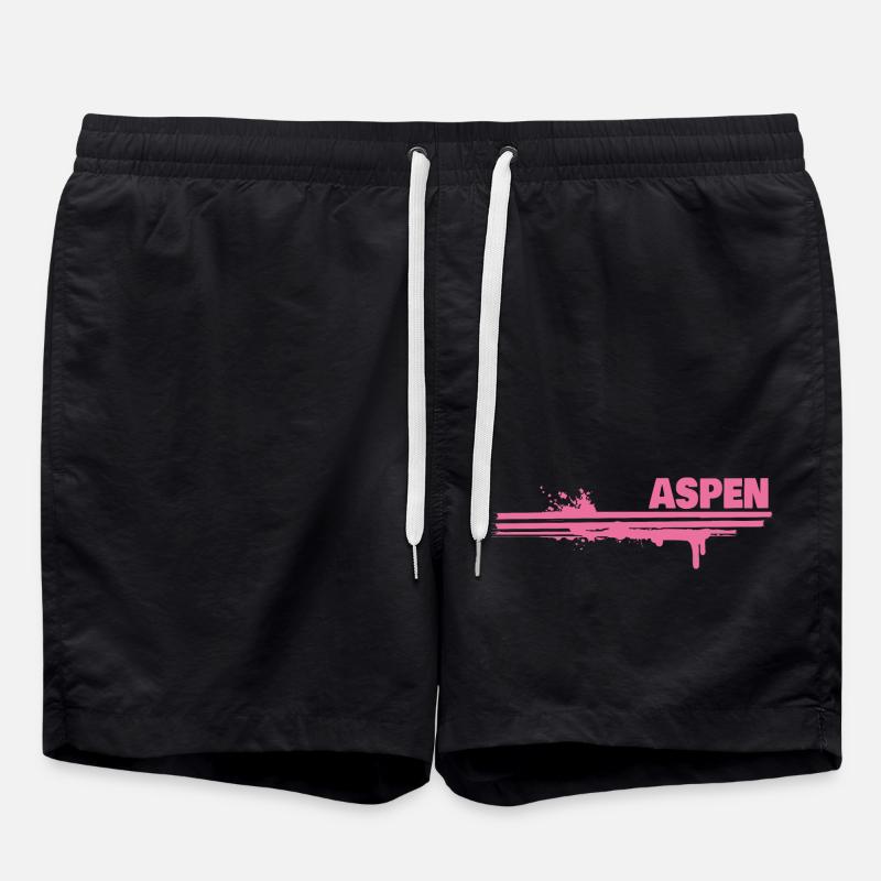 Farbklecks Aspen - Badeshorts - Schwarz