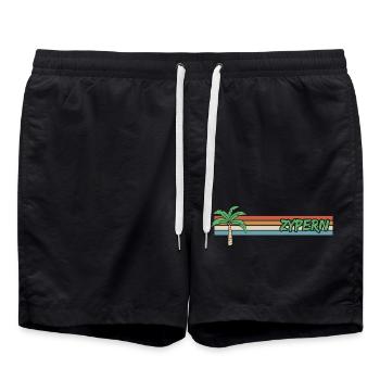 Holidays Cyprus - Swim Trunks - black - Front - AI Model Male 185 light (185cm)
