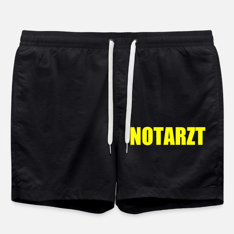 Notarzt - Badeshorts - Schwarz