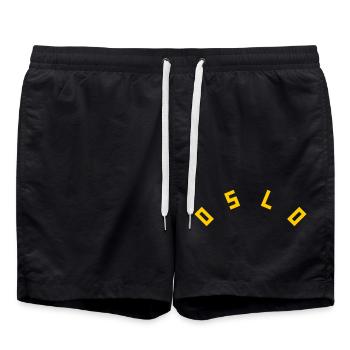 Oslo - Badeshorts - Schwarz - Vorne - AI Model Male 185 light (185cm)