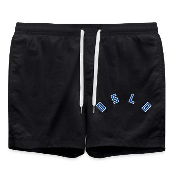 Oslo - Badeshorts - Schwarz - Vorne - AI Model Male 185 light (185cm)