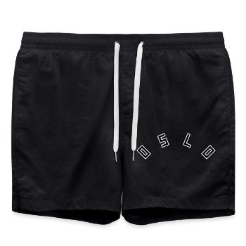 Oslo - Badeshorts - Schwarz - Vorne - AI Model Male 185 light (185cm)