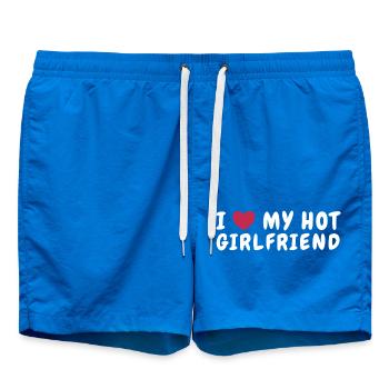 J’aime ma petite amie chaude Coeur Design - Short de bain - cobalt blue - Devant