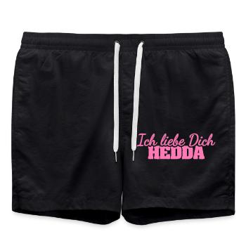 Dear Hedda, - Swim Trunks - black - Front - AI Model Male 185 light (185cm)