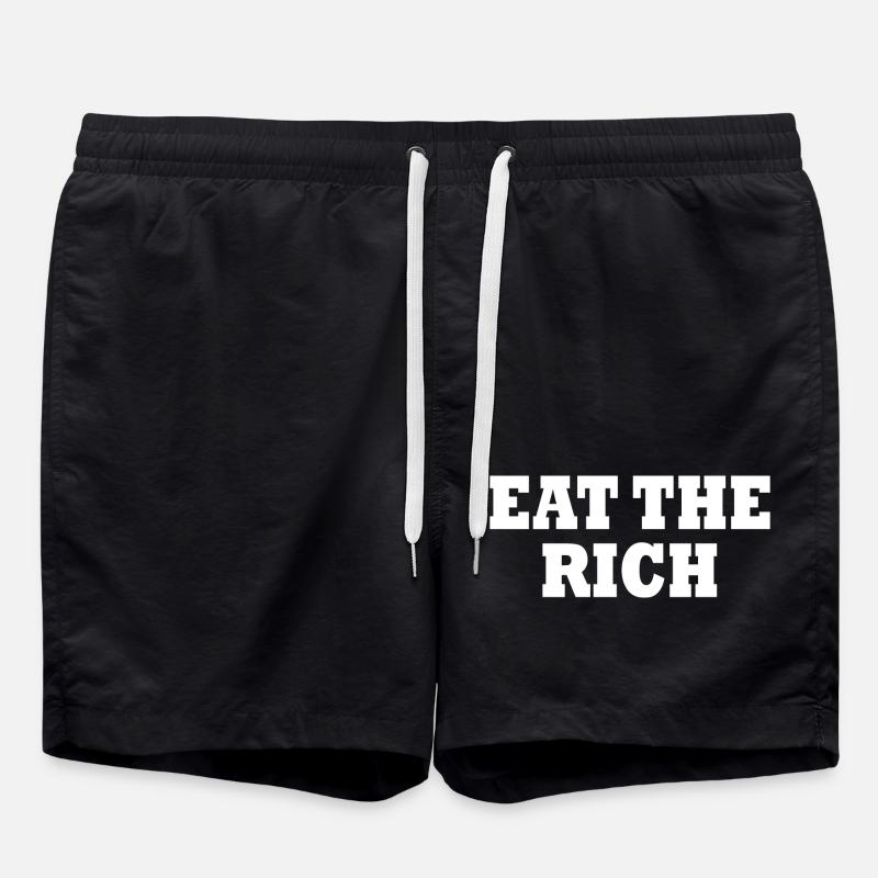Eat the rich - Short de bain - noir