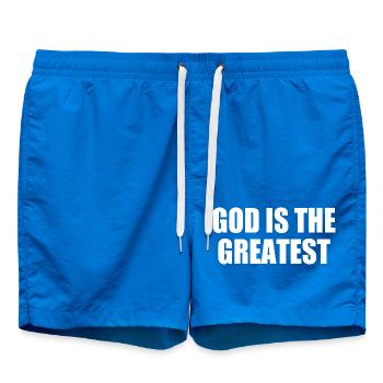 god is the greatest - Badeshorts - Cobalt blue - Vorne