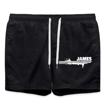 Touche de couleur James - Short de bain - noir - Devant - AI Model Male 185 light (185cm)