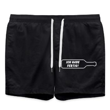 I'm getting ready! - Bottle joke - Swim Trunks - black - Front - AI Model Male 185 light (185cm)