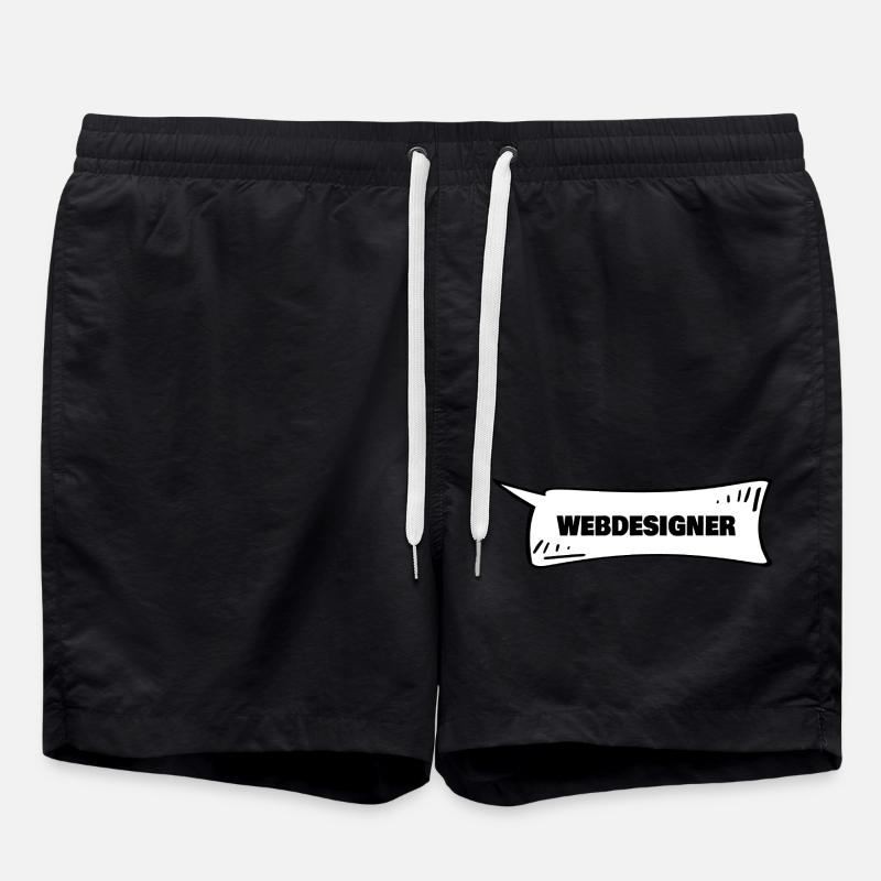 Speech Bubble Web Designer - Swim Trunks - black