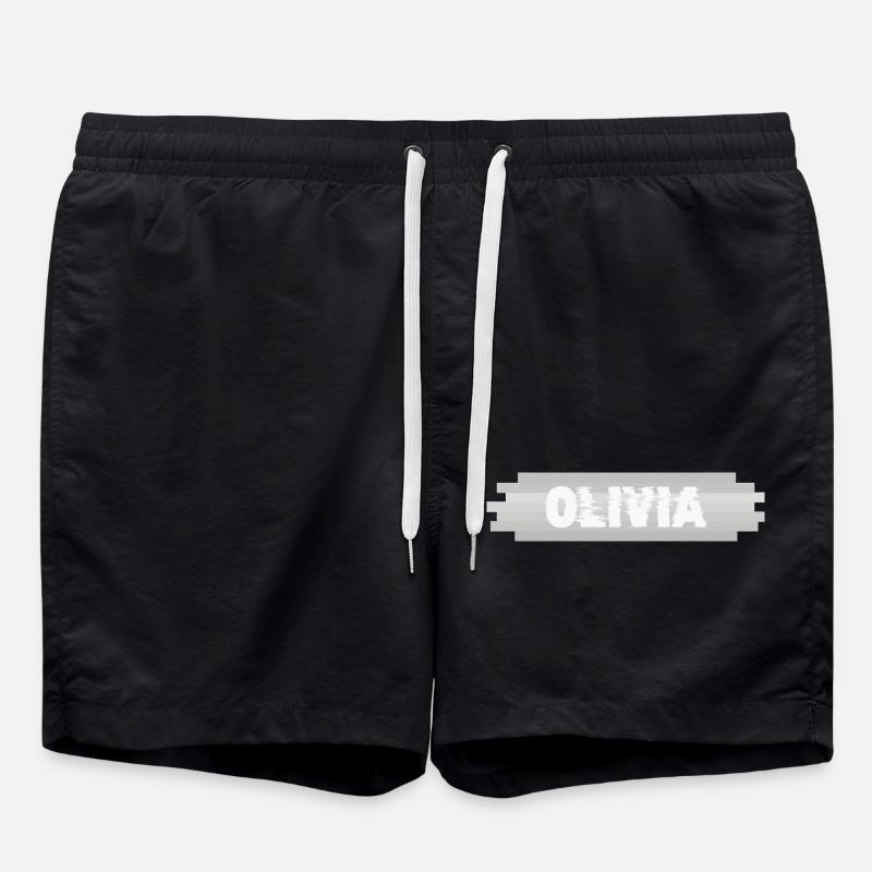 Olivia als Name - Badeshorts - Schwarz