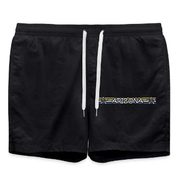 Anniversaire Arizona - Short de bain - noir - Devant - AI Model Male 185 light (185cm)