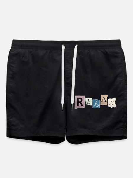 Relax – Stay relaxed - Swim Trunks - black