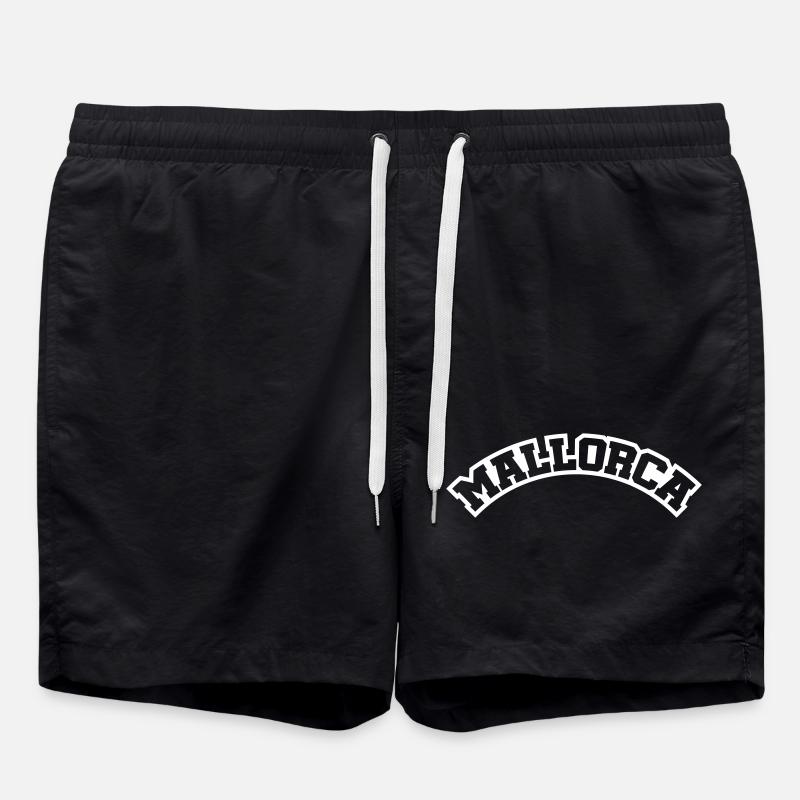 Mallorca Schriftzug - Badeshorts - Schwarz