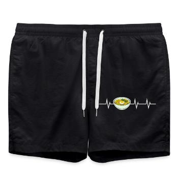 Battement de cœur pour les ramen - Short de bain - noir - Devant - AI Model Male 185 light (185cm)