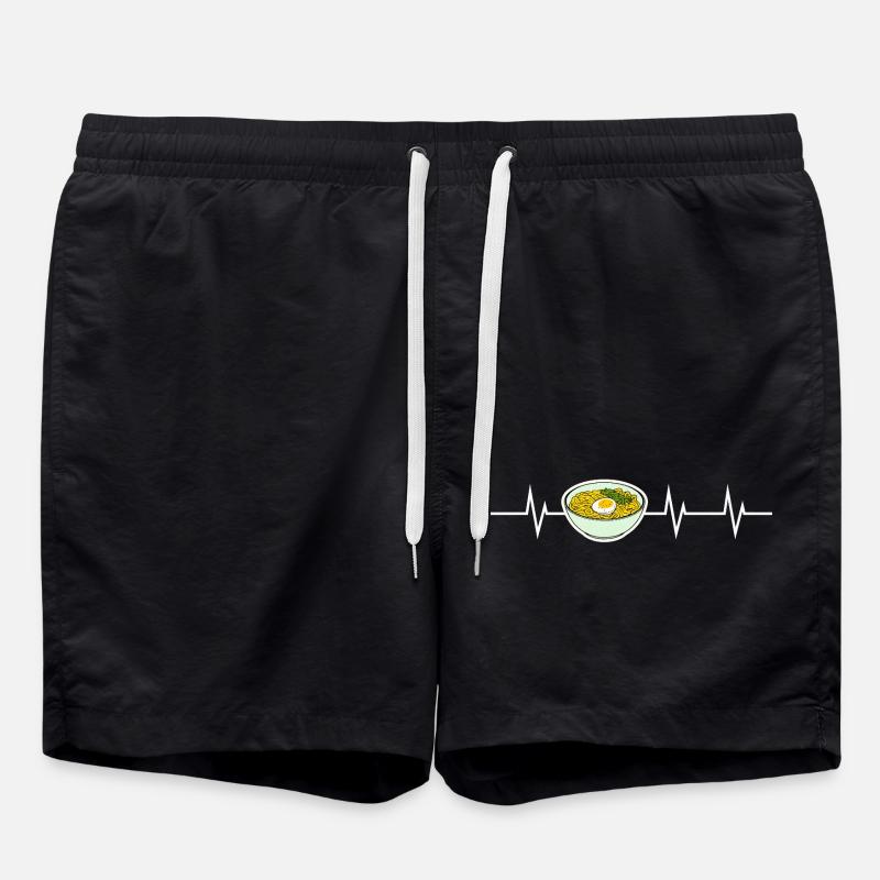 Heartbeat for Ramen - Swim Trunks - black