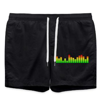 Musique Visualizer / Audio Spectrum - Short de bain - noir - Devant - AI Model Male 185 light (185cm)