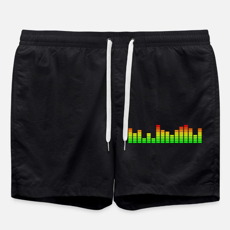 Musik Visualizer / Audio Spectrum - Badeshorts - Schwarz
