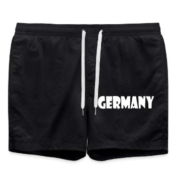 Germany - Deutschland - Badeshorts - Schwarz - Vorne - AI Model Male 185 light (185cm)