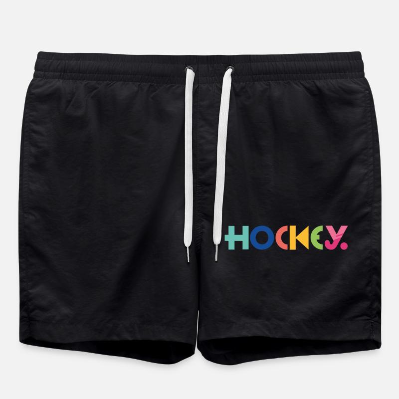 Lettrage HOCKEY - Short de bain - noir