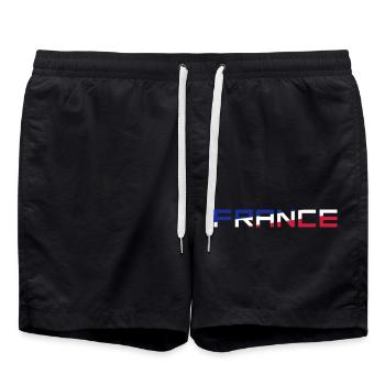 Drapeau France France Couleurs Bleu Blanc Rouge FR - Short de bain - noir - Devant - AI Model Male 185 light (185cm)