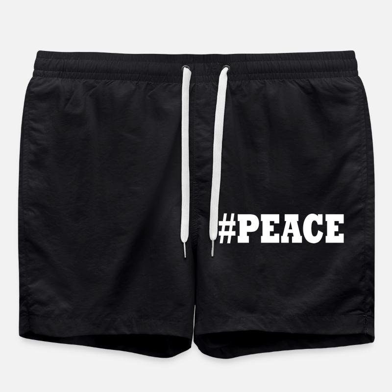 Peace - Badeshorts - Schwarz