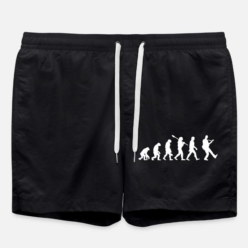 Evolutionary guitar - Swim Trunks - black
