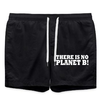 There is no planet B - Badeshorts - Schwarz - Vorne - AI Model Male 185 light (185cm)