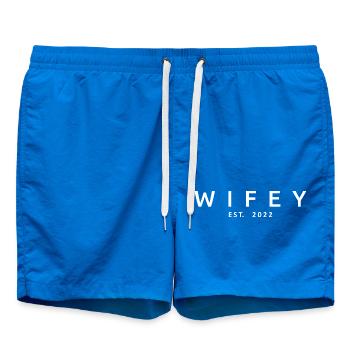 Wifey Est. 2022 Femme à être fiancé cadeau de mariage - Short de bain - cobalt blue - Devant
