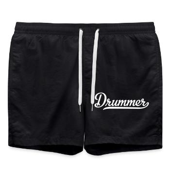 Drummer - Swim Trunks - black - Front - AI Model Male 185 light (185cm)