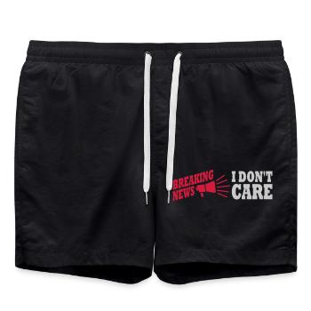Les dernières nouvelles s’en fichent - Short de bain - noir - Devant - AI Model Male 185 light (185cm)