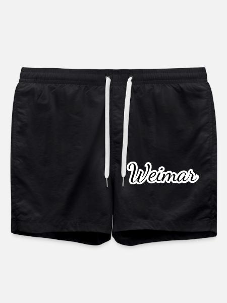 Weimar - Textdesign mit Stadtnamen - Badeshorts - Schwarz